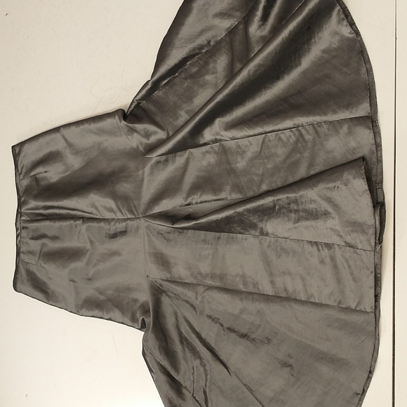 Silver Pewter Maxi Skirt Trumpet Flare Floor Length Vintage 90s Evening Party 14 - Picture 8 of 11